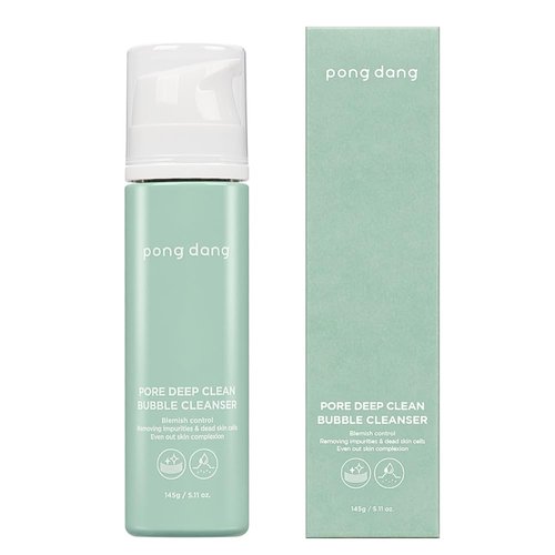 PONGDANG Pore Deep Clean Bubble Foam Cleanser 5.11 fl.oz | Gentle Calm Zero Irritation Index | 0.5% BHA | Plant Based Ingredients | Problematic Skin | Made in Korea