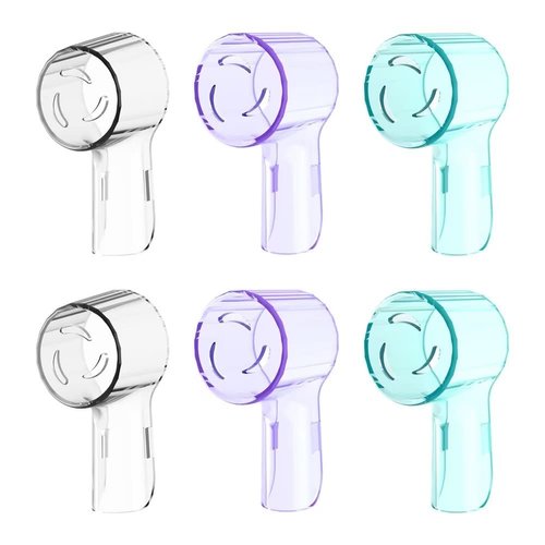 6 Pack Toothbrush Heads Dustproof Cover Compatible with Oral B, Fits for Oral-B iO Series, Pro 1000, 1500, 5000, 7500 Electric Toothbrush, Protects Brush Head and Convenient Travel (Mixing Colors)