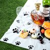 Tatuo 2 Pieces Puppy Paw Print Plastic Tablecloth Disposable Table Cover Puppy Themed Birthday Party Decorations for Dog Party Supplies (Black,108 x 54 Inch)
