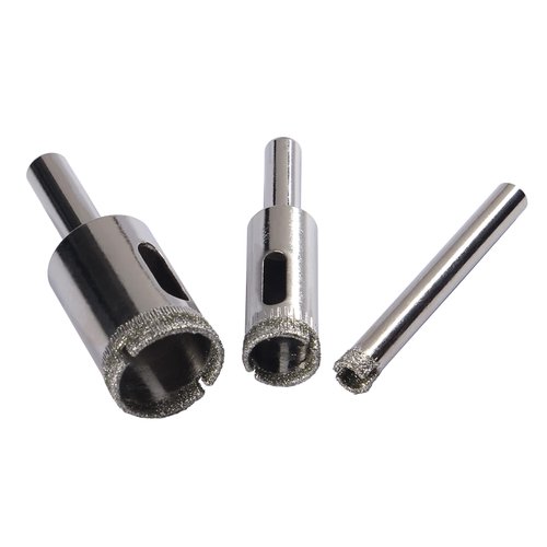 Drilax Diamond Drill Bit Set 1/4, 1/2, 3/4 Inch Drilling Granite Quartz Countertop RO Filter Faucet Hole Ceramic Porcelain Tile Glass Fish Tank Bottle Lamps Flower Pot Drain 3 Pieces