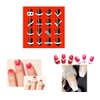 32 Sheets AllyDrew Nail Art Nail Guide Stickers Nail Tip Stickers Nail Stencil Stickers, 16 Designs (2 Sheets Each Design)