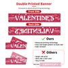 Probsin Valentines Day Banner 120" x 20" Decorations Yard Sign Party Supplies Happy Valentine's Day Heart Romantic Funny Images Photo Backdrop Poster Hanging Outdoor Gate Decor Fence Door Indoor Wall