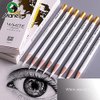 Marie's Charcoal Pencil Set - 12pcs/pk - White Free Cutting Paper Handle Charcoal Pencil C7302-W…