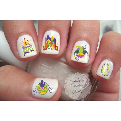 Mardi Gras Nail Art Decals