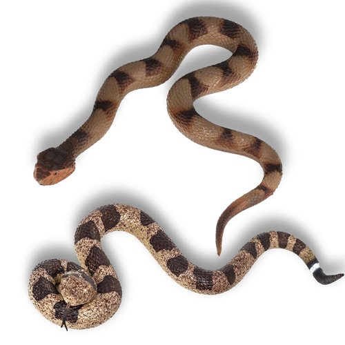 CJMYHOME 2pcs Fake Snakes - Realistic Rubber Reptiles for Garden Bird & Squirrel Repellent, Prank Props, Fun Toys for Kids & Adults, Ideal Freebies for Halloween & April Fools' Day Parties