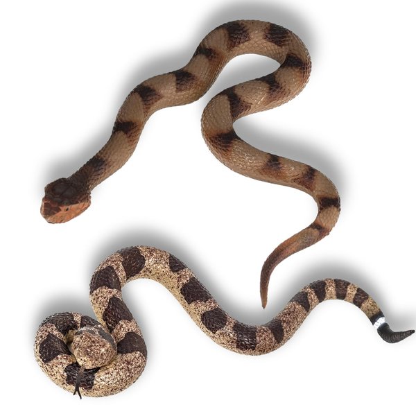 CJMYHOME 2pcs Fake Snakes - Realistic Rubber Reptiles for Garden Bird & Squirrel Repellent, Prank Props, Fun Toys for Kids & Adults, Ideal Freebies for Halloween & April Fools' Day Parties