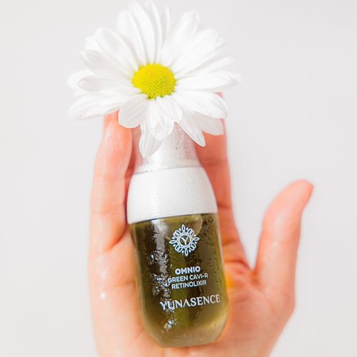 YUNASENCE OMNIO Green Cavi-R Retinolixir, w/3% Bakuchiol, Marula, Vitamin C, Chaga Mushroom. Anti Aging, Antiwrinkle.