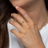 Jstyle 14K Gold Filled Rings for Women Stacking Rings Stackable Thin Gold Rings Simple Plain Pinky Thumb Statement Band Ring Comfort Fit 3Pcs 1mm 3mm Size 7
