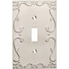 Franklin Brass Classic Lace (1-Pack) Decorative Light Switch Cover Wall Plate Wall Plate Brushed Nickel 1-Gang Wall Plate Switch/Toggle Plate Guards Electrical Outlet Covers W35070-SN-C