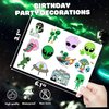 8 Sheets (96PCS) Alien Tattoos Temporary Outer Space Themed Birthday Party Decorations Party Supplies Favors Tattoo Stickers for Kids Boys Girls Gifts Classroom School Prizes Rewards