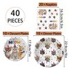 BAIFNEZ 40Pcs Cat Birthday Party Plates Napkins, Cat Party Supplies paper plates, kitten birthday Disposable Tableware Decorations