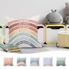 QIYUHOY Calm Corner Classroom Reading Corner Rainbow Decor Throw Pillow Covers, Book Center Calming Corner Home Bedroom Playroom Decor Pillow Case, 18x18 Inch Pillowcase（red）