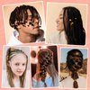 JIEYAO Gold Hair Jewelry for Braids, 110 Pcs Dreadlocks Beads, Hair Braid Rings Clips Dread Locks Coils Rings Loc Tube Bead Braid Accessories with 2 Pcs Pull Hair Pins for Braids Decoration