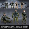 US Army Men Action Figures Play Set,Toy Soldiers with Military Weapons Accessories for Kids Boys