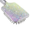 Fashion Premium Glass AB Color Crystal Paddle Brush,Exclusive Blingbling Hair Brush,Massage Air Cushion Rhinestone Hair Comb For Women