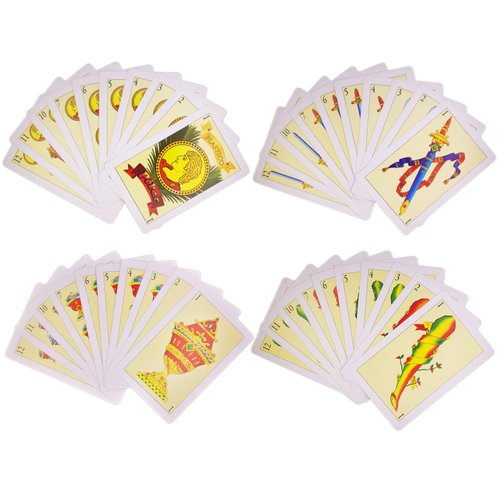 CDBXRA 2 Decks Spanish Playing Cards Cartas Españolas, Baraja Española, Briscas Cards Puerto Rico, Mexican Playing Cards, Plastic Spanish Cards, Barajas Espanolas Plasticas(with Playing Card Boxes)