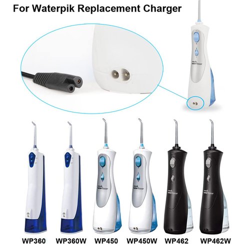 Cordless Water Flosser Charger Cord for Waterpik WP360 WP462 WP450 WP360W WP462W WP450W Replapcement Water Flosser Power Cord 3V DC 2-Prong Adapter YLA-03010 WP-400 Series
