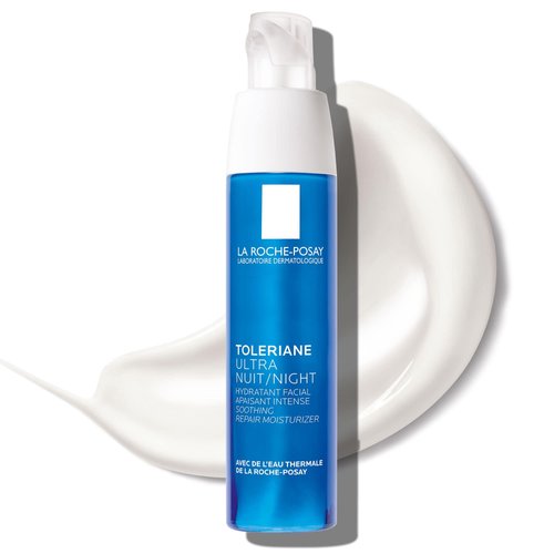 La Roche-Posay Toleriane Dermallergo Night Cream for Face Intense Soothing Moisturizer with Vitam...