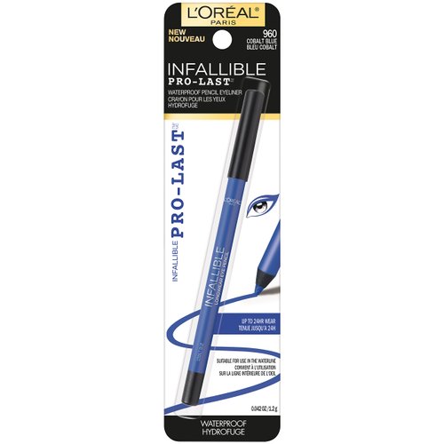 L’Oréal Paris Infallible Pro-Last Waterproof, Up to 24HR Pencil Eyeliner, Cobalt Blue, 0.042 oz.