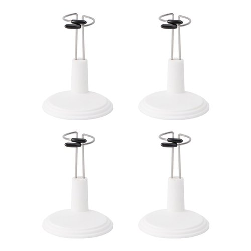 NUOBESTY Doll Stands Display Holder Doll Bracket Support Bear Stand for Home White 15cm 4pcs