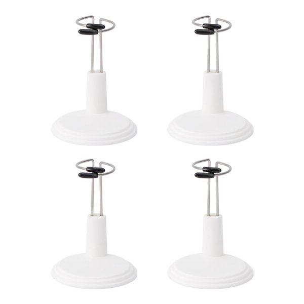 NUOBESTY Doll Stands Display Holder Doll Bracket Support Bear Stand for Home White 15cm 4pcs