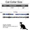 Giecooh Cat Collar, 2 Pack Breakaway Collar with Bells, Safety Buckle Kitten Collars for Boy and Girl Cats, Star and Moon