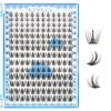 KevKev Lash Clusters 168 Pcs Cluster Lashes DIY Lash Extensions Mixed Styles Individual Lashes Eyelash Clusters Thin Band & Soft False Lashes Wispy Natural Lash Extension Clusters (Breeze, D-8-18mix)