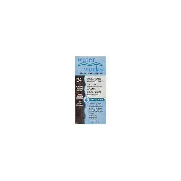 Water Works Permanent Powder Hair Color - #24 Nar Medium Brown 0.2 oz. (Pack of 2)