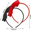 2 Pack Fashion Cute Red Black Bow Ribbon Headbands for Little Girls Halloween Christmas Birthday Princess