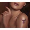 Dopetattoo 6 Sheets Temporary Tattoo Phoenix Purple Bird Starrysky Fake Tattoos Hand tattoos for Women Girls