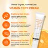 Neutriherbs Eye Cream Vitamin C Eye Gel for Dark Circles, Eye Bags, Puffiness, Eye Massage Under Eye with Hyaluronic Acid, 20g e/0.7 oz.