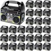 XGOOD 32PCS 80s 90s Boom Box Party Favor Novelty Boom Favor Boxes Party Gift Treat Goodie Boxes 80s 90s Retro Radio Decorations Table Centerpieces for 80s Theme Hip Hop Birthday Party Supplies