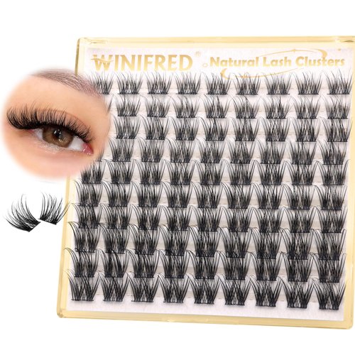 Winifred Wispy Lash Clusters Natural Look Individual Lashes C Curl Cluster Eyelash Extensions 10-16mm DIY Eyelash Clusters Natural Lash Extension Waterproof Lashes Clusters