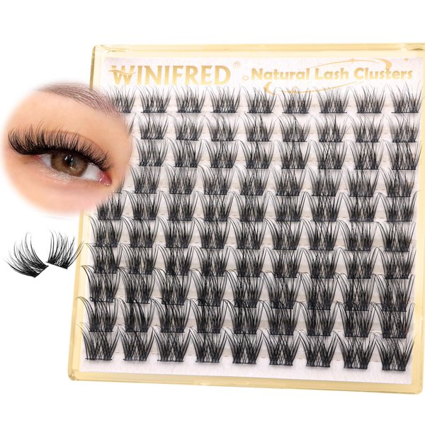 Winifred Wispy Lash Clusters Natural Look Individual Lashes C Curl Cluster Eyelash Extensions 10-16mm DIY Eyelash Clusters Natural Lash Extension Waterproof Lashes Clusters