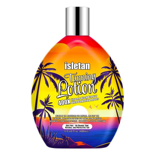 isletan Sunbed Tanning Lotion, Tanning Lotion Accelerator For Tanning Beds With Bronzer, Outdoor Bronzing Tanning Lotion To Get Dark Fast Tan, W/Tattoo Protecting Formula, DHA Free, 13.5oz