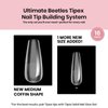 Beetles Tipex Instant Apex Nail Tips, 192Pcs 16 Sizes Pre-Building & Pre-Etched Gel Nail Tips Medium Coffin Thicker Acrylic Nails Strong Full Cover False Nail Extension Press-on Nails for Flat Nails