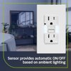 Leviton GFCI Outlet with Guidelight, 15 Amp, Self Test, Tamper-Resistant with LED Indicator Light, Replaces Plugged in Night Light, GFNL1-W, White