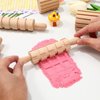 Kisangel 12pcs Wooden Dough Tools Clay Pattern Rolling Pin Set Dough Molding Shaping Tool for Toddler Kids Art Craft Activity Supplies