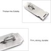 Door Locks Hasp Latch, 5 Inch Stainless Steel Safety Packlock Clasp Hasp Lock Latch, Extra Thick Gate Lock Hasp with Screws Brushed Finish 2 Pack (5inch)