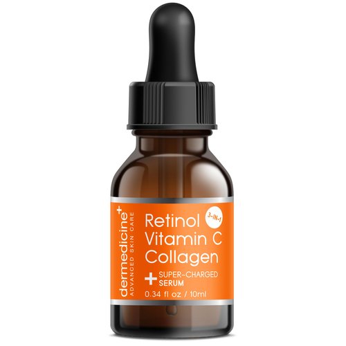 Retinol Vitamin C Collagen | Super Charged Anti-Aging Serum for Face | Pharmaceutical Grade Quali...