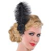 Amscan Roaring 20S Costume Party Jazzy Flapper Flower Hair Clip, Black, One Size