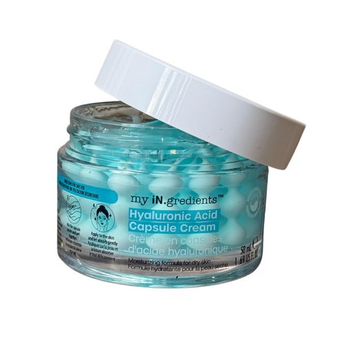 masque BAR My Ingredients Hydrating Face Moisturizer Capsule Creams with Shea Butter, Niacinamide, Hyaluronic Acid - Instant Dry Skin Hydration, Improves Skin Texture- Anti-Aging Face Cream- 50ml