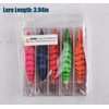 Glow Squid Jigs Saltwater Fishing Lures 10pcs Shrimp Prawn Lures Luminous for Cuttlefish Octopus Fishing Lures Kit