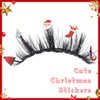 Uranian False Eyelashes Fluffy Faux Mink Lashes Natural Look Russian Strip Eye Lashes Christmas Dramatic Fake Eyelashes for Women and Girls