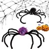 2 Pack Halloween Hair Clips for Women Girls Halloween Spider Hair Clips Spider Web Hair Barrettes Black Horror Hairpins Spooky Alligator Duckbill Hair Pins Halloween Cosplay Costume Hair Accessories