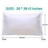 NTBAY King Pillow Shams - 2 Pack Brushed Microfiber 20x36 Sham Covers - Super Soft and Cozy, Wrinkle, Fade, Stain Resistant 20x36 Inches Oxford Pillowcases, White