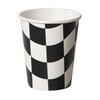 Creative Converting 8 Count Hot or Cold Beverage Cups, Black and White Check