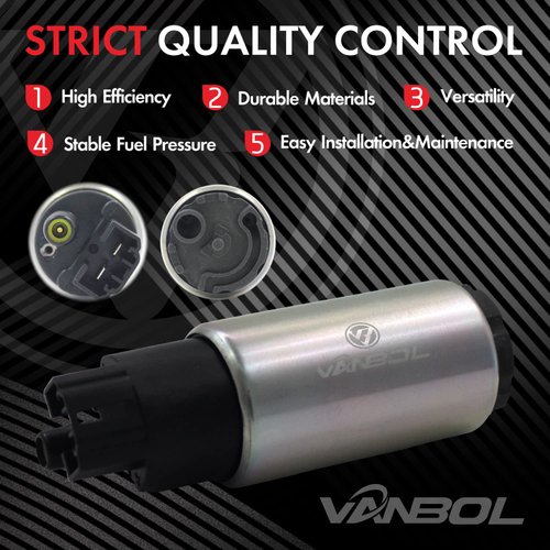 Vanbol Electric Fuel Pump Install Kit Fit Toyota Pontiac Scion Nissan Lexus Honda Ford High Flow Universal Automotive 12v Gasoline Replaces Compatible E2068 GSS341 E8229 E8577M SP8022M E8213 EFP382A