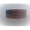 Generic American flag red white and blue crystal hair clip barrette