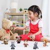 12 Pieces Mini Stuffed Forest Animals Jungle Animal Plush Toys in 4.8 Inch Cute Plush Elephant Lion Giraffe Tiger Plush for Animal Themed Parties Student Achievement Award (Standing)